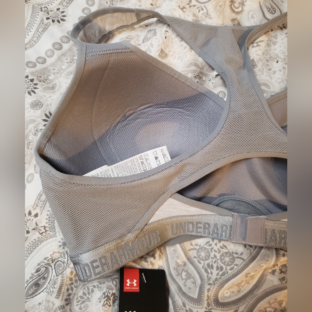 UNDER ARMOUR High-Impact Support Sports Bra 36D 1259953 Full Coverage Racerback - Picture 6 of 16